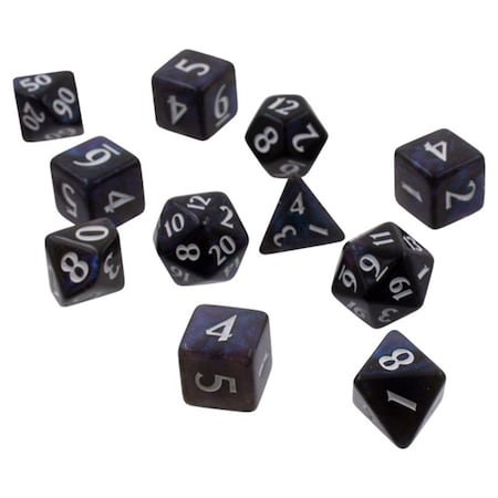 Toys4.0 Eclipse 11 Dice Set, Jet Black TO3298339